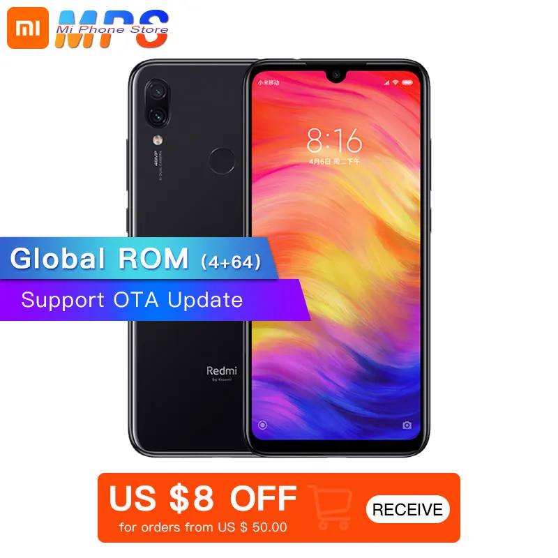 Global ROM Xiaomi Redmi Note 7 4GB 64GB Telephone Snapdragon 660 Octa Core 4000mAh 6.3\ Global ROM Xiaomi Redmi Note 7 4GB 64GB Telephone Snapdragon 660 Octa Core 4000mAh 6.3\