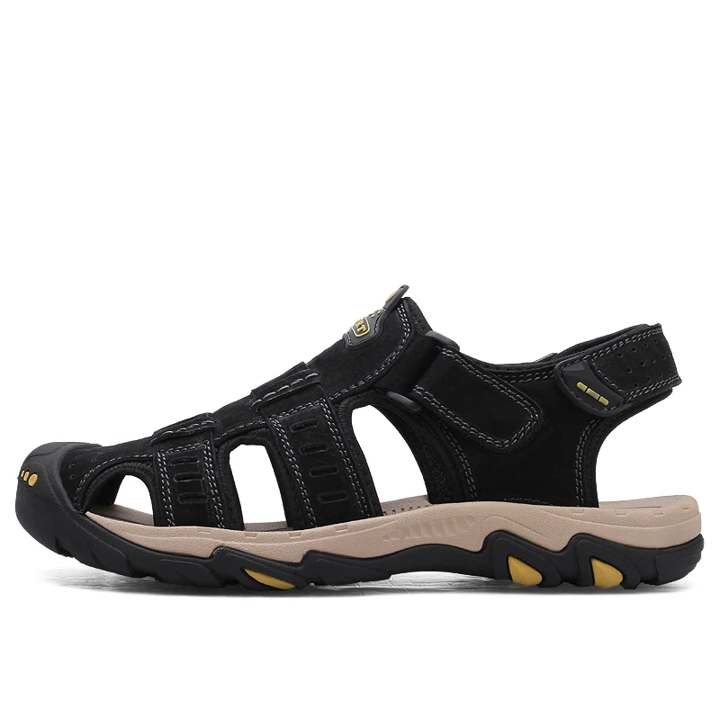 

Men Sandals Genuine Split Leather Men Beach Roman Sandals Brand Men Casual Shoes Flip Flops Men Slippers Sneakers Summer