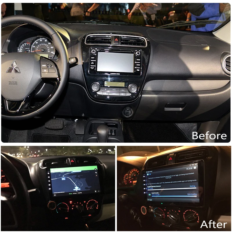Best Car Multimedia 9 Inch IPS 2.5D Vehicle Android 8.1 Car Radio For Mitsubishi Mirage GT G4 2012-2018 GPS Navigation Stereo 1