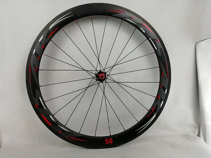 Perfect 700C Wheelset Carbon Wheels Road Bike Tubeless Wheel V/C Brake Profile 38-40-50-55mm Depth Clincher Carbon Rim Direct-pull 36