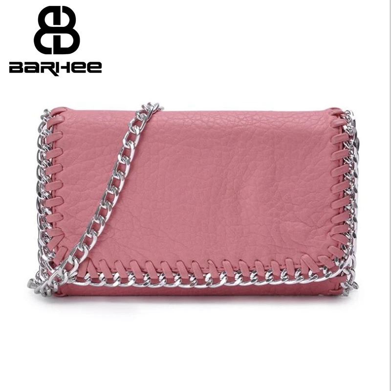 BARHEE бренд Дизайн Chic Для женщин сумки мини цепи конверт Crossbody сумки мешок слинга из мягкой кожи Модные клапаном сумка новый