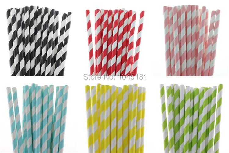 15 striped paper straw-2905c_