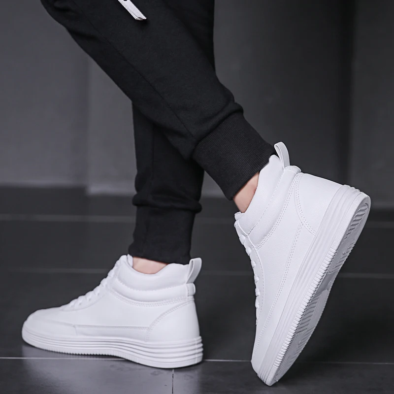 Новинка года; мужские ботинки; Bota Masculina; сезон весна; Мужская обувь; белая Корейская версия; тренд диких студентов; спортивные ботинки; Sh