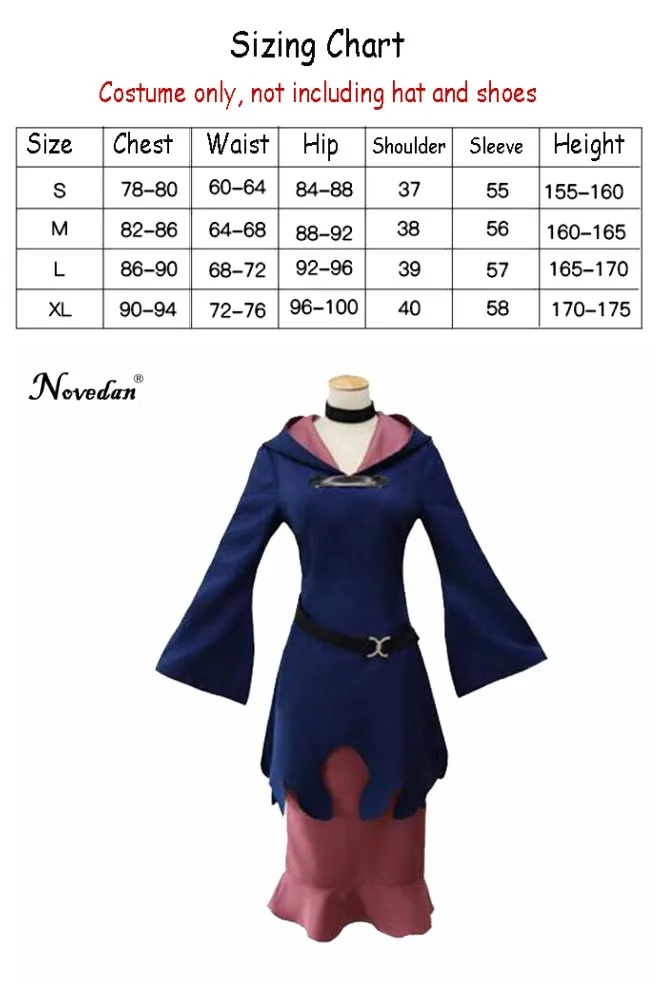 Маленькая ведьма Academy Sucy Manbavaran Akko Kagari Lotte костюмы для косплея аниме платье униформа одежда на Хэллоуин, костюмы - Color: Ursula