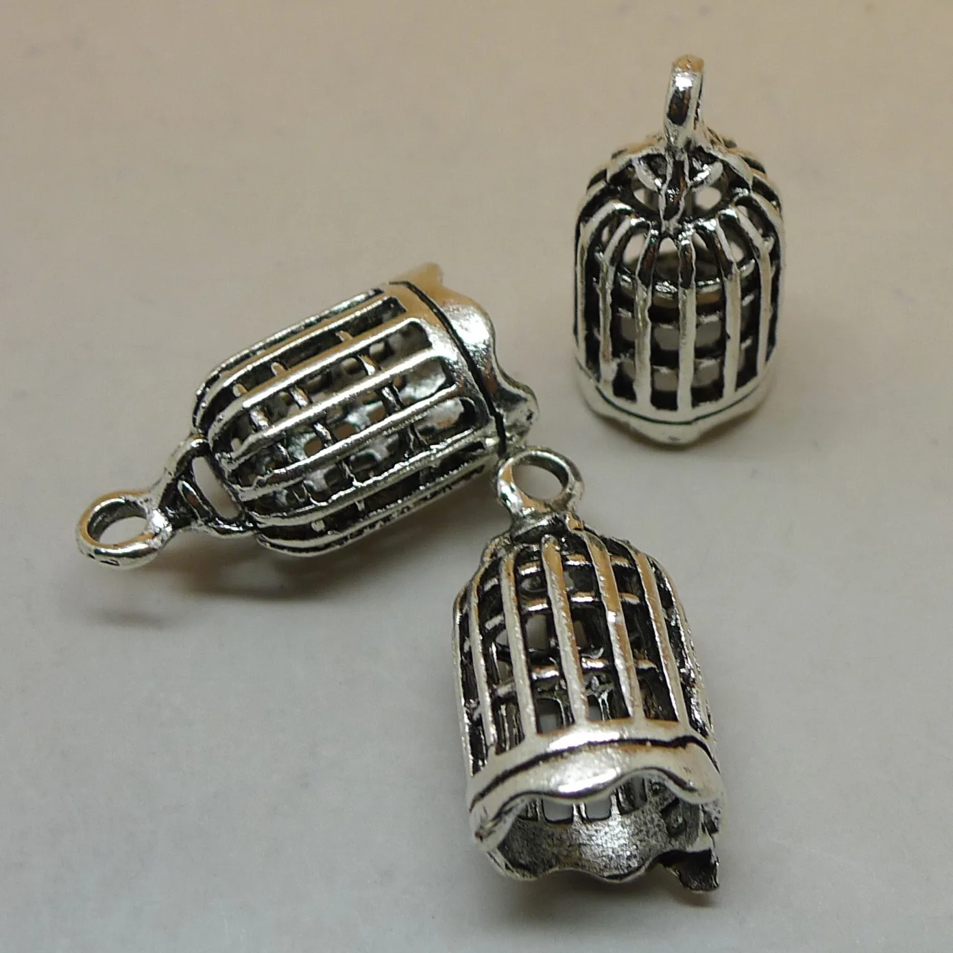 Bird Cage Charms Pendants alloy Antique Silver Jewelry Making DIY