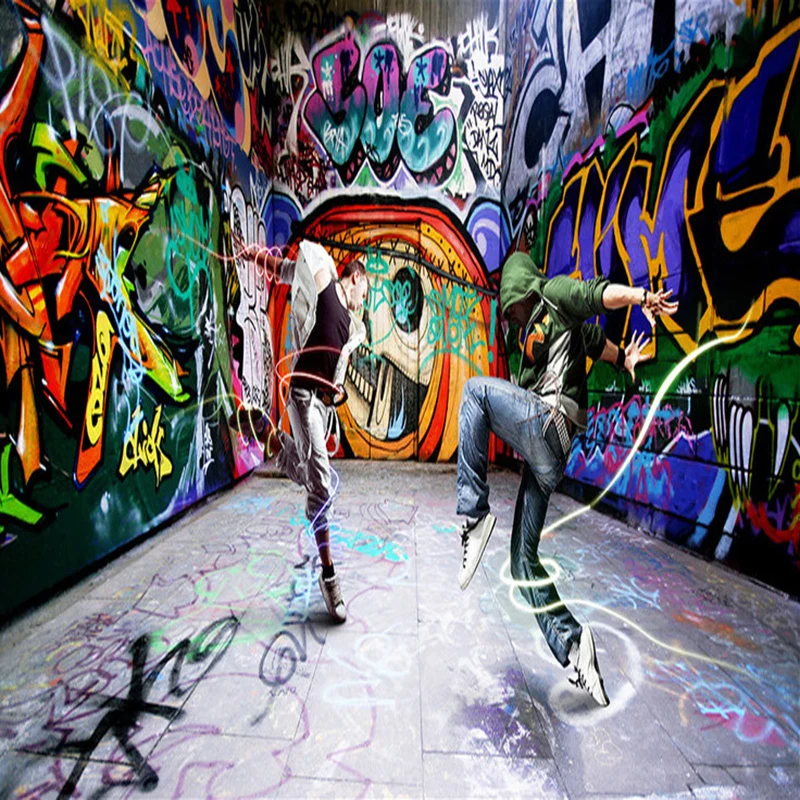 3D Wallpaper Abstract Art Hiphop Graffiti Wall Painting