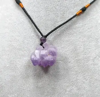 

Natural Amethyst Skeletal Quartz Point Pendant Crystal Cluster Healing Specimen