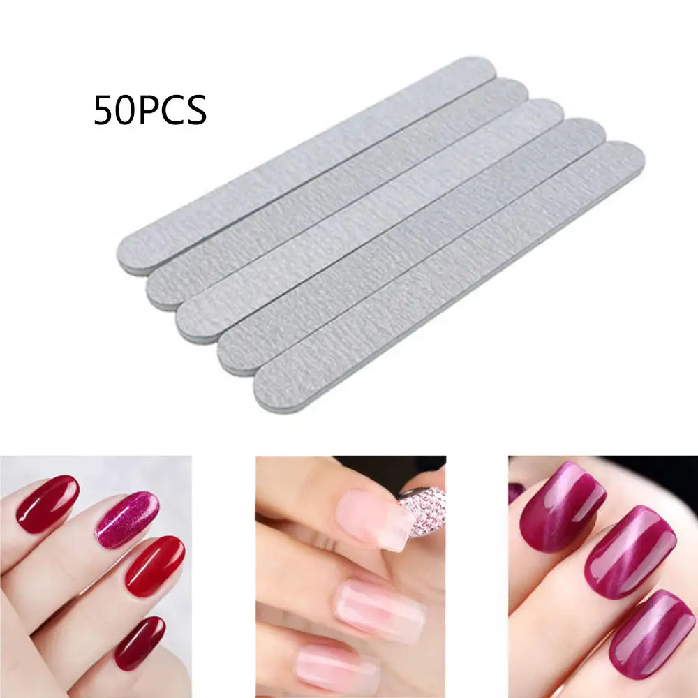 

50Pcs/Lot Nail File 100/180 Nail Art Sanding Buffer Block Pedicure Manicure Buffing Polish Beauty Tools Nail Files Brush