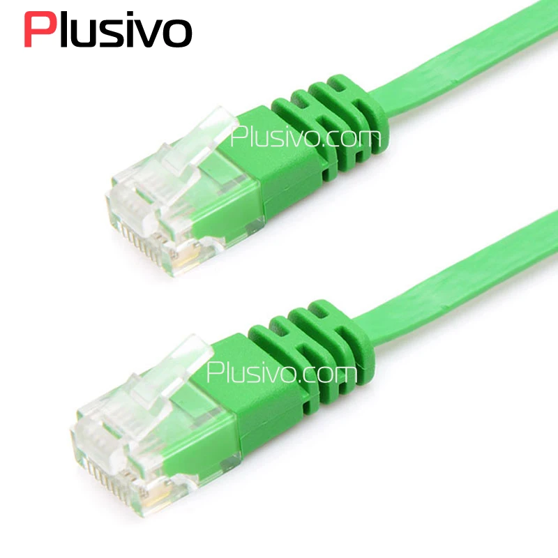 CAT6 UTP Flat Wire Patch Cable 550MHz 32AWG Ethernet RJ45 Network Cord UltraSlim