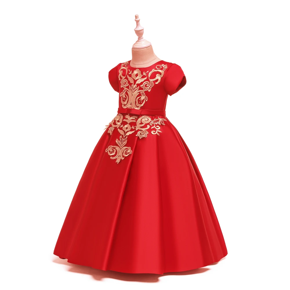 Длинное платье с цветочным узором для девочек; праздничное платье принцессы для девочек; детская официальная одежда для девочек; Свадебная вечерняя одежда для девочек; Детские платья