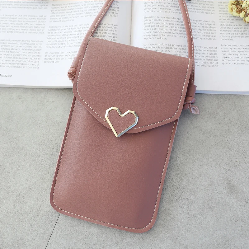Touch Screen Cell Phone Purse Smartphone Wallet Leather Shoulder Strap Handbag Women Bag for Iphone X Samsung S10 Huawei P20