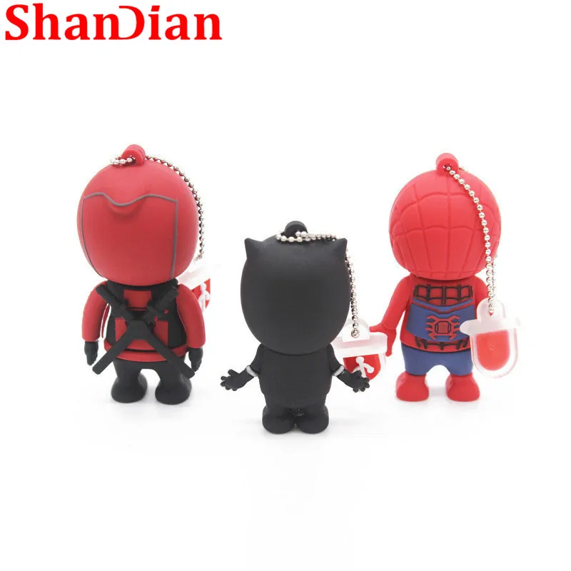 Новая флеш карта SHANDIAN с рисунком Человека паука три модели накопитель usb