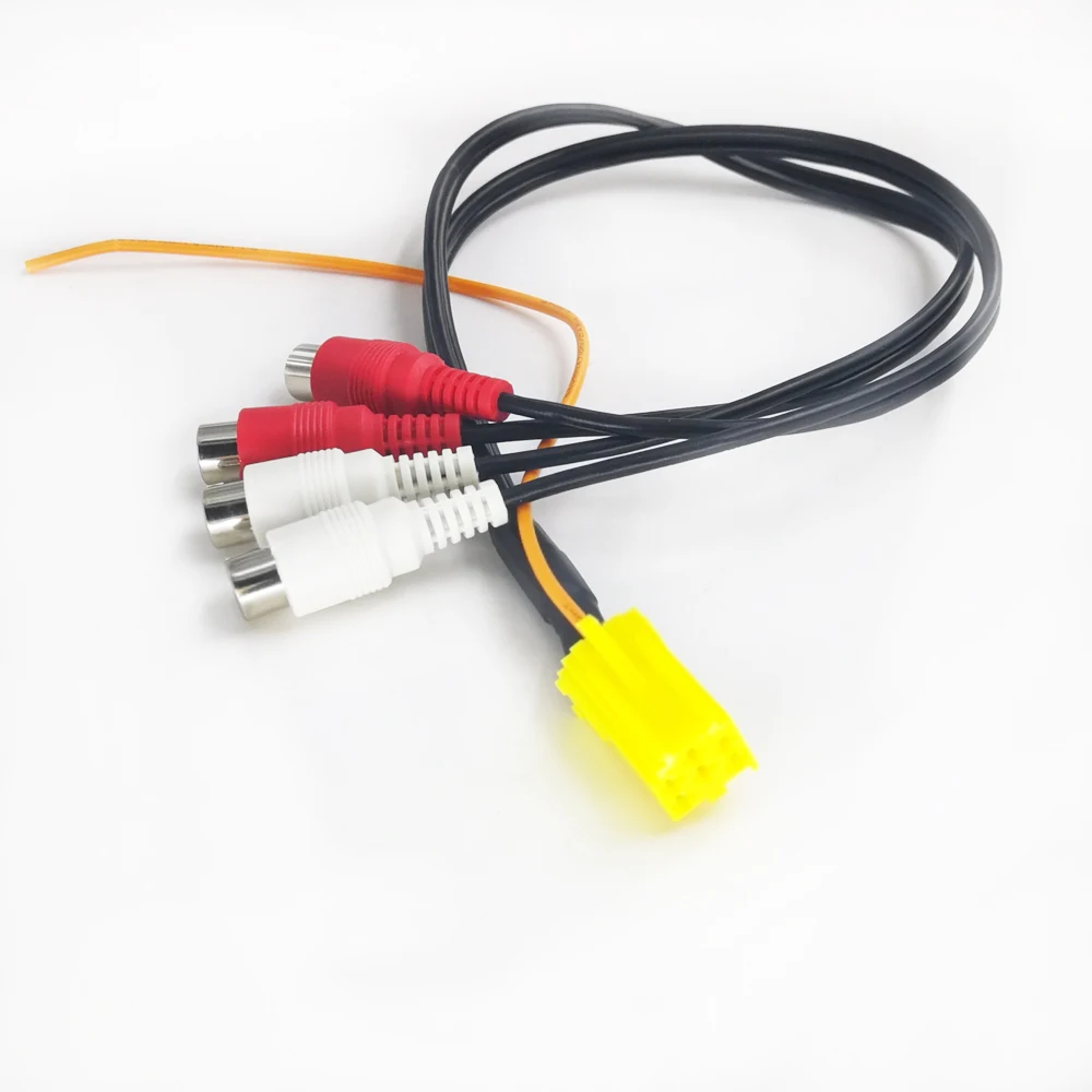 Biurlink 5 шт. MINI ISO 6Pin адаптер линейный выход 4 chinch кабель 4RCA провод для Volkswagen Audi Seat Skoda