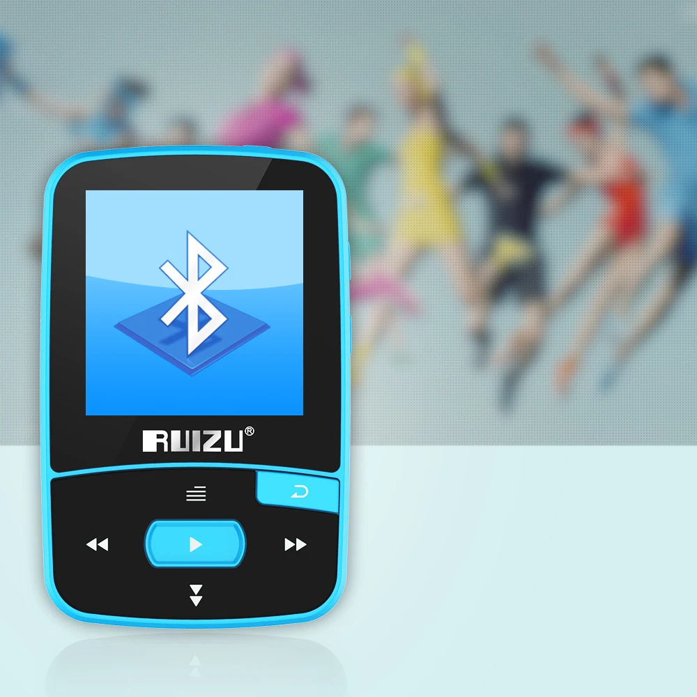 Оригинальный RUIZU X50 мини Спорт Клип Bluetooth mp3 плеер 8 ГБ музыки плеер поддерживает карты памяти, FM радио, запись, электронная книга, секундомер