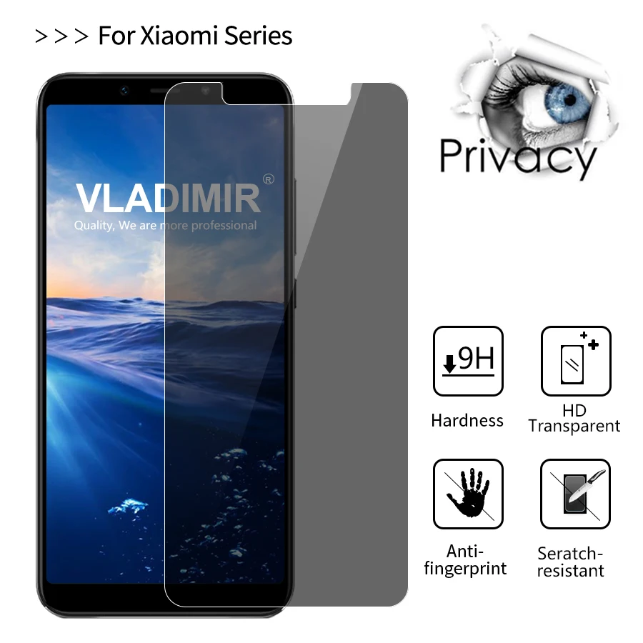 

Privacy Anti Spy Tempered Glass For Xiaomi Mi A2 Lite A1 Redmi 6 Pro Screen Protector Film For Xiaomi Mi 6X 5X Protective Film