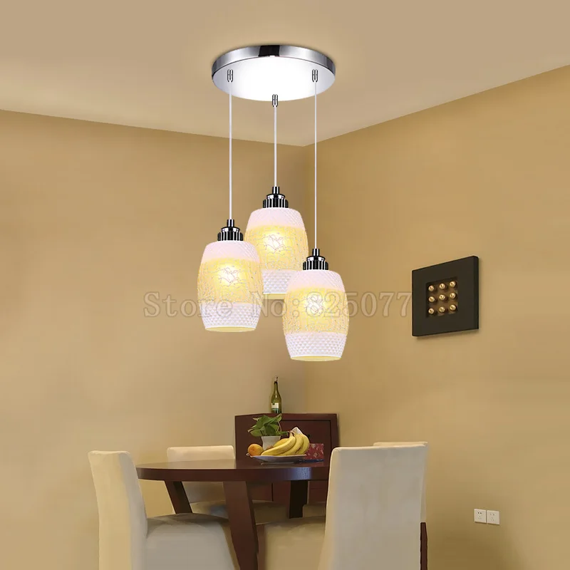 

Modern Simple Three heads Glass Ball Pendant Lights Glass Lamps Creative Combination Lighting For Dinning Room JF1332