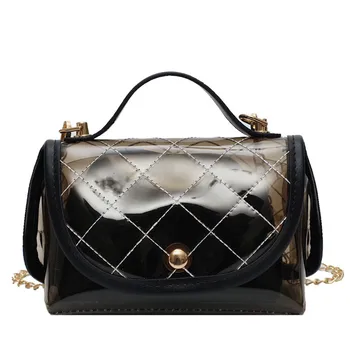 

New DesignTransparent Bags Clear PVC Jelly Small Tote Summer Beach Bag Messenger Bags Female Mini Crossbody travel Bags Wonder