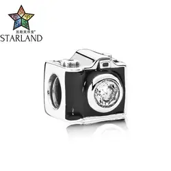 Starland оригинальный 925 пробы серебро Мода камера кулон браслеты из бус с подвесками DIY ювелирные изделия