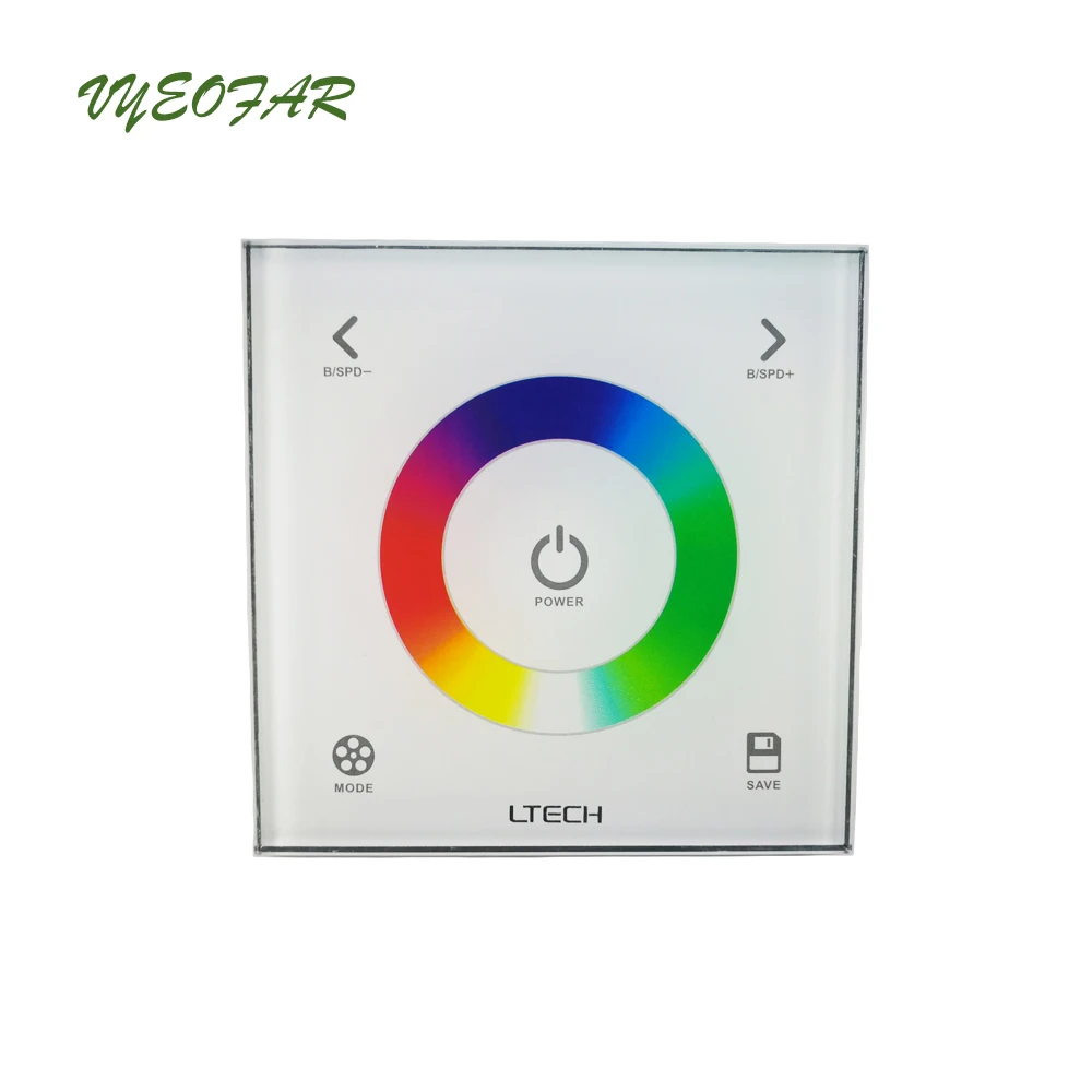 

Ltech DX3 Touch Panel Wall Mount RGB LED controle dmx Controller 2.4G RF Wireless Sync Control DMX512 Output RGB Controller