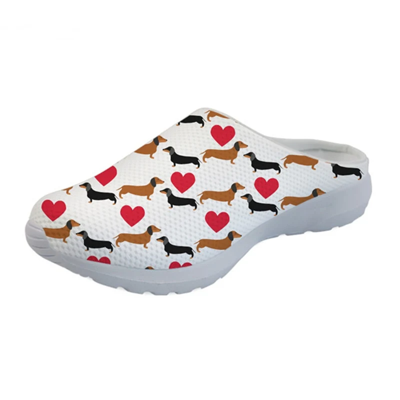 

THIKIN 2019 Summer Modish Mesh Sandalias De Verano Para Muje 3D Cute Animals Dogs Pattern for Woman Flat Sandals Casual Shoes
