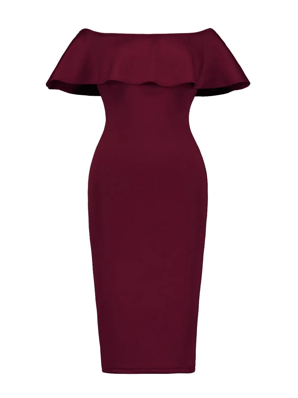 Flounce Bodycon Plain Dresses Strapless Sleeveless Backless zara