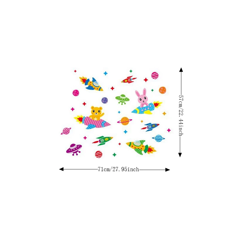 Zs наклейка ракета Наклейка на стену s детская комната Домашний декор космическая ракета виниловая Детская комната Наклейка в детскую комнату декор для детской комнаты