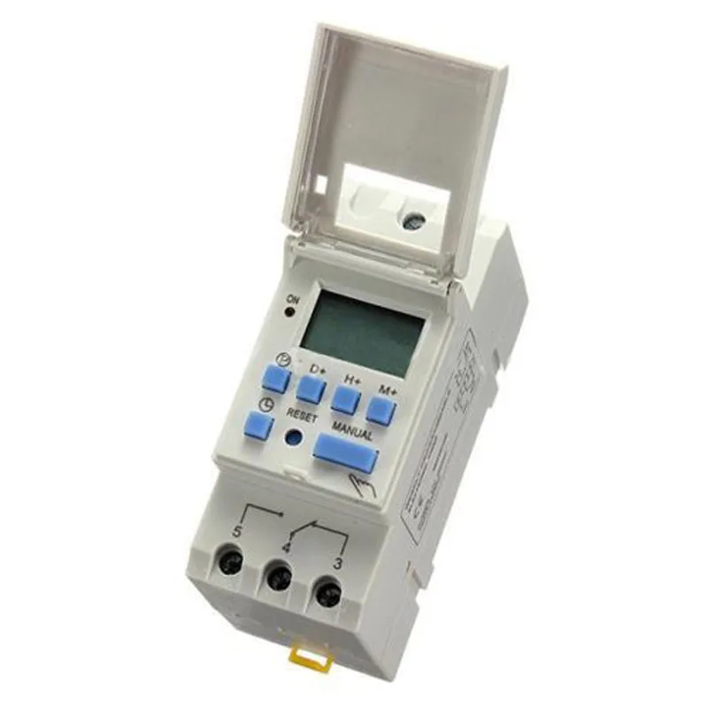 

Good DIN Rail Time Relay Switch Digital LCD Power Programmable Timer DC 12V 16A