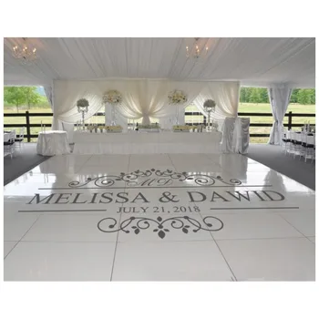 

Wedding Dance Floor Sticker Wall Decals wedding Sign Vinyl Mural Bride date Vinyl Wall Decal Wooden Personalised T180840