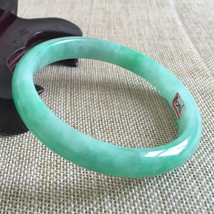 

Free shipping Chinese Beautiful Fashion Green Jadeite stone Bangle Bracelet (please buyer tell need size )