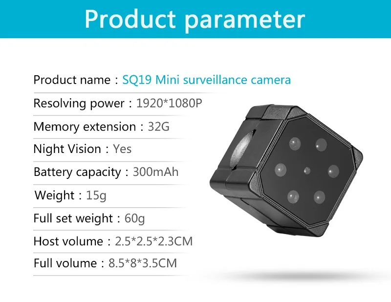 SQ19 портативный HD 1080 P Мини камера цифровая камера обнаружения движения видео голос микро рекордер с инфракрасной функцией ночного видения