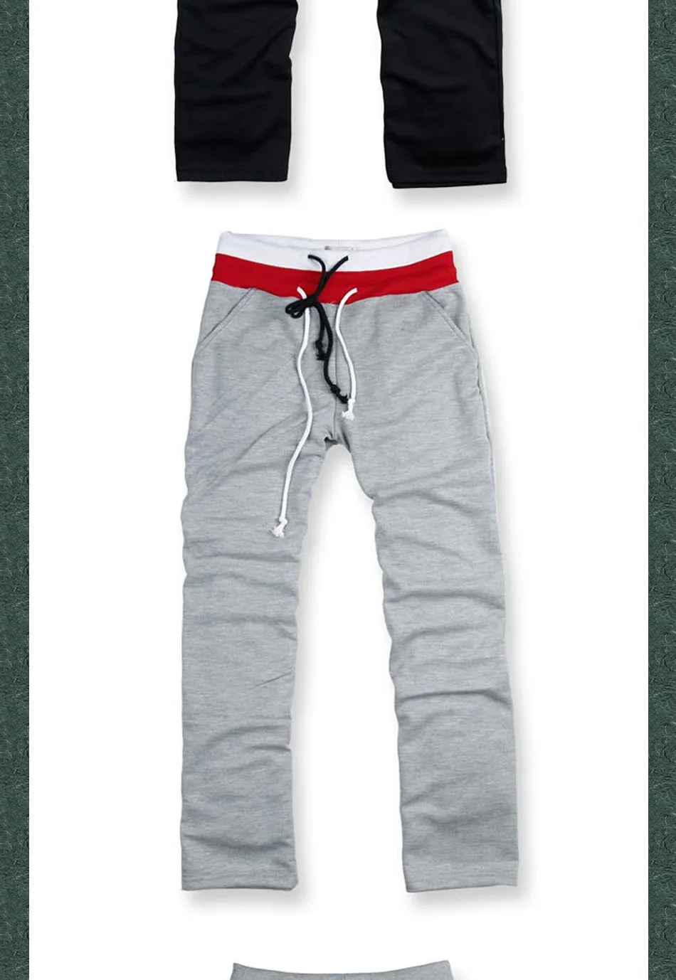 Г. модные летние Открытый Тонкий Подрезанные штаны Для мужчин хип-хоп двойной талии свободные спортивные для бега кроссовки мужские тренировочные брюки