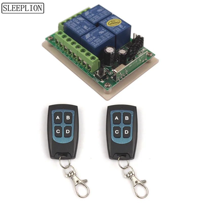 24V 4CH Remote Control Switch 315433MHz Remote Control Switch Universal 24V 4CH Transmitter Receiver Module Board    2