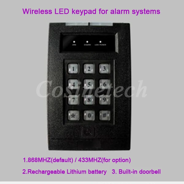 868MHZ/433MHZ Wireless remote control keyboard,Password keypad for