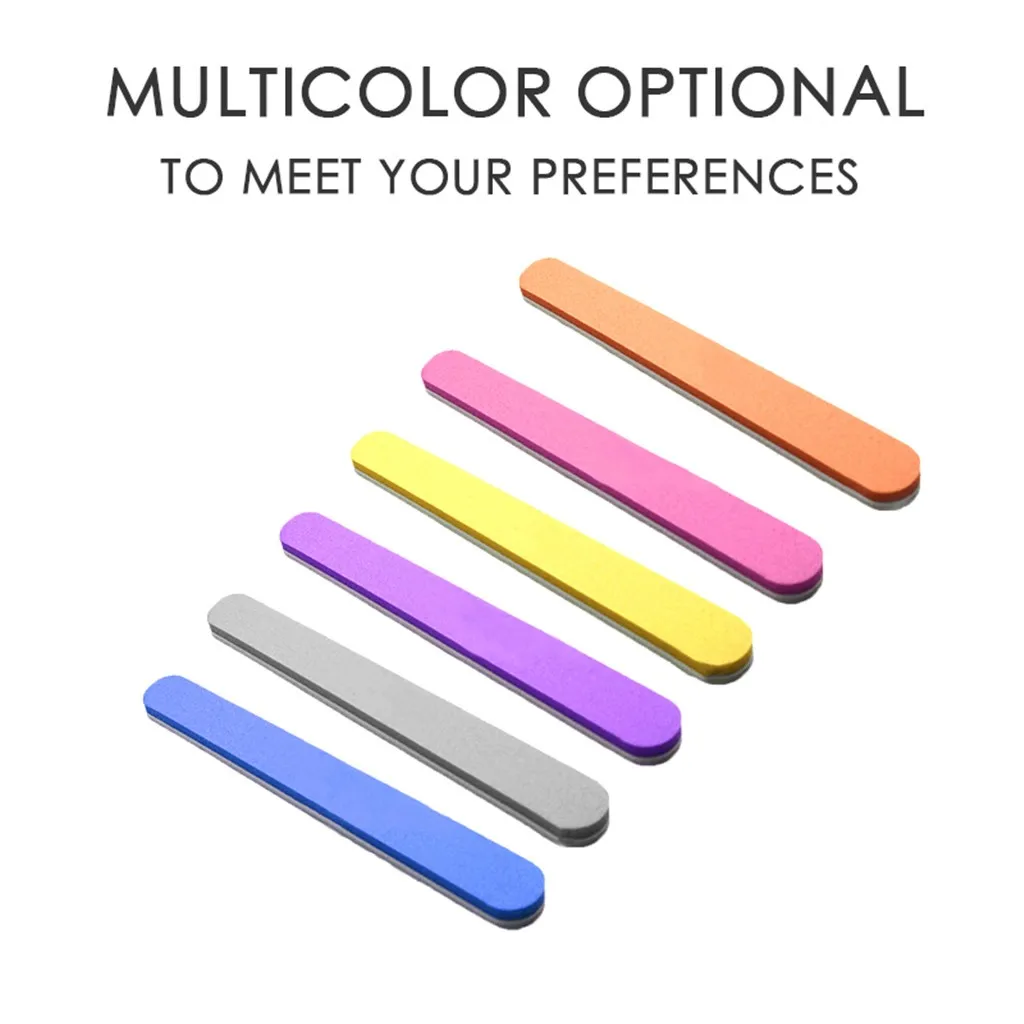 

Fashion Nail File Durable Nail Art Manicure Device Tool File for Women Girl Polishing Straight Round Sponge Polishing Rub