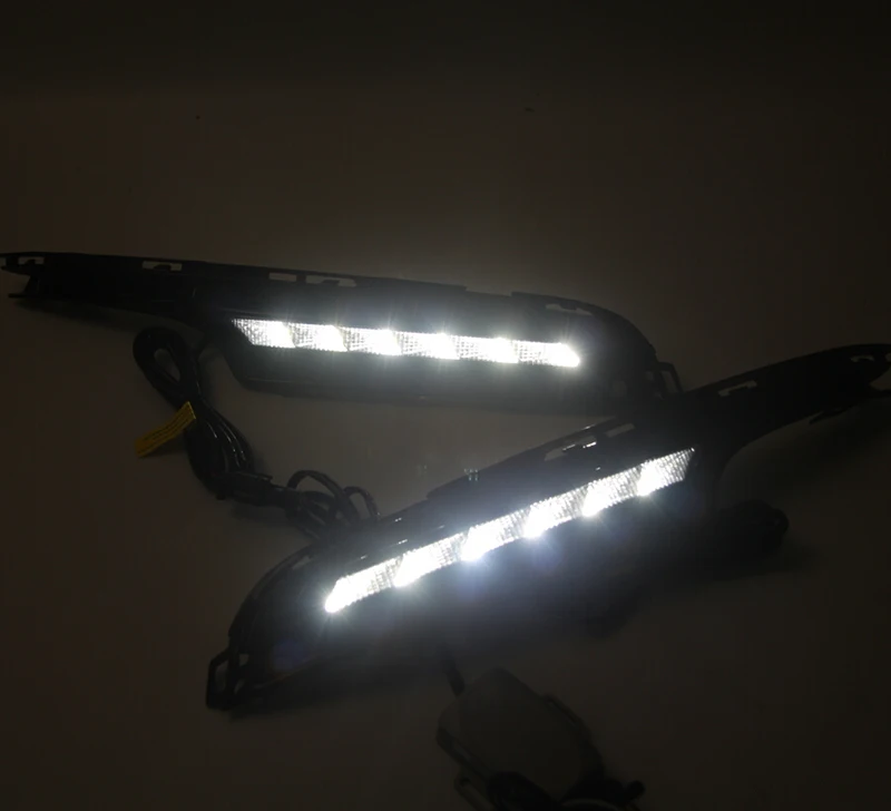Car Flashing 1Pair DRL For Volkswagen VW Golf 7 2013 2014 2015 2016 Daytime Running Lights Fog head Lamp cover Daylight |