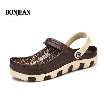 

2019 Men Summer beach Sandals Cool Water Beach Garden Shoes Men sneakers Light Soft water Shoes Chaussure Homme Cheap
