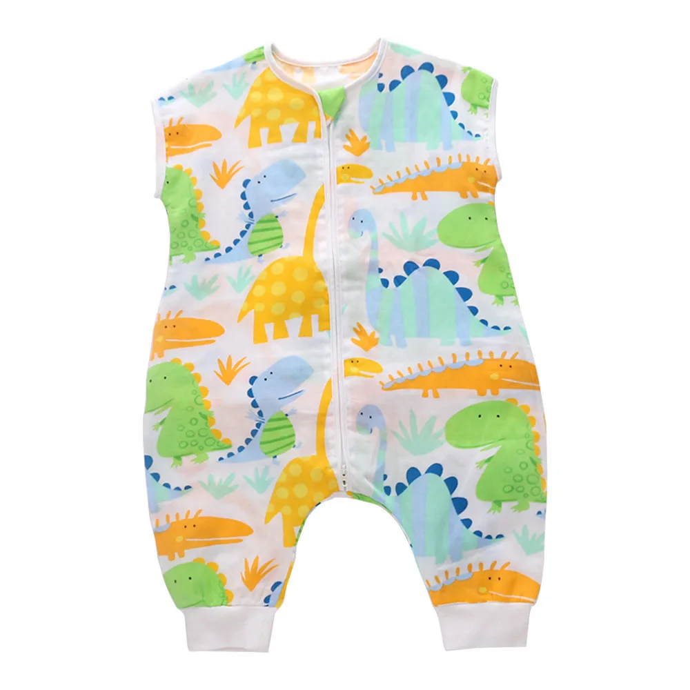 

Dinosaur Summer Toddler Baby Sleeping Bag Two-layer Swaddling Combed Cotton Air-conditioned Wrap Room Anti-kick Pajama