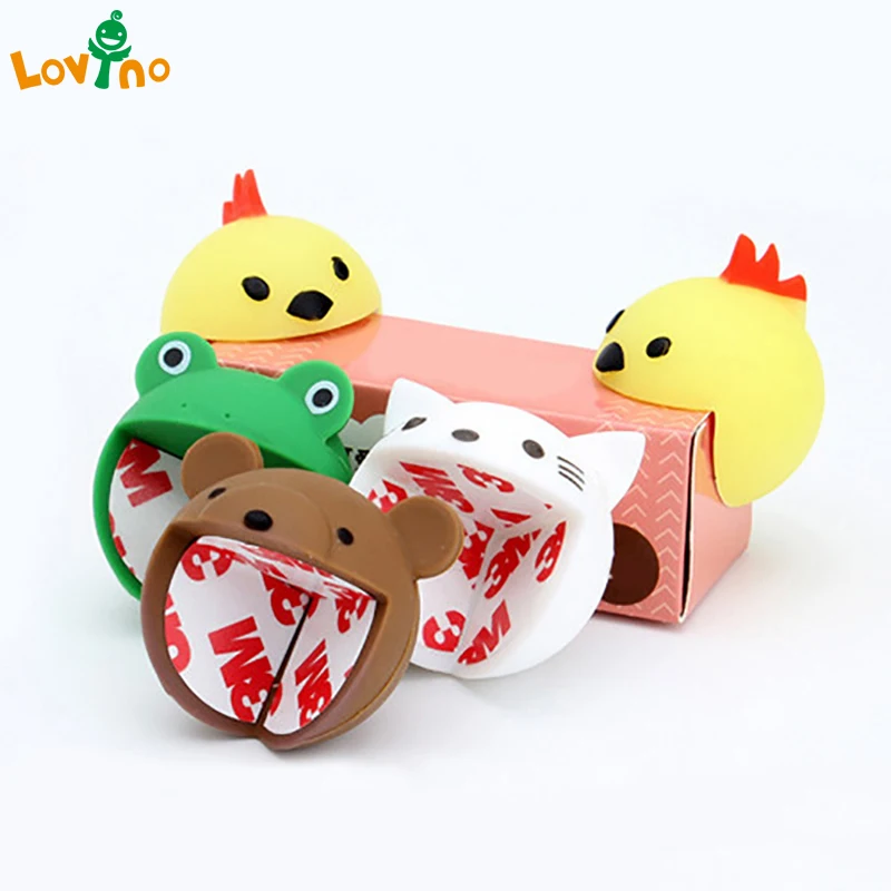 4pcs/lot Cute Cartoon Baby Safety Furniture Corner Guards Soft Child Baby Safety Silicone Table Desk Corner Protector Edge Cover