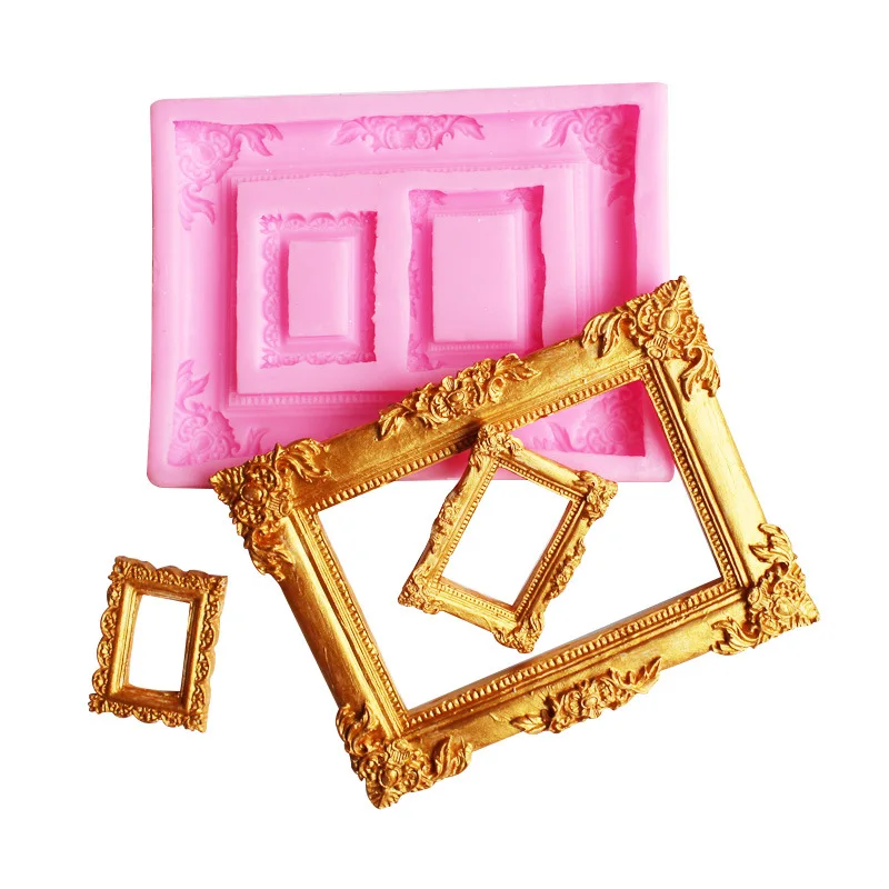 Aouke ретро фоторамка силиконовая форма DIY fondant аксессуары для торта мягкая Конфета