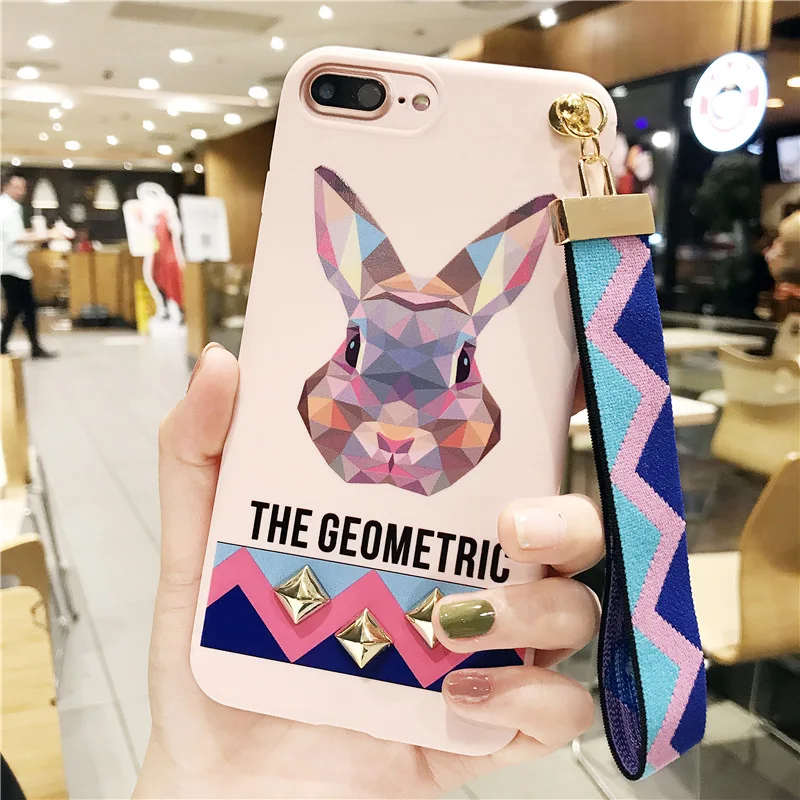 Kerzzil Luxury Rabbit Tassel Phone Cases For iPhone X XS Max Cool Tiger Wolf Soft Silicon Cover Case iphone 7 8 6 6S Plus |