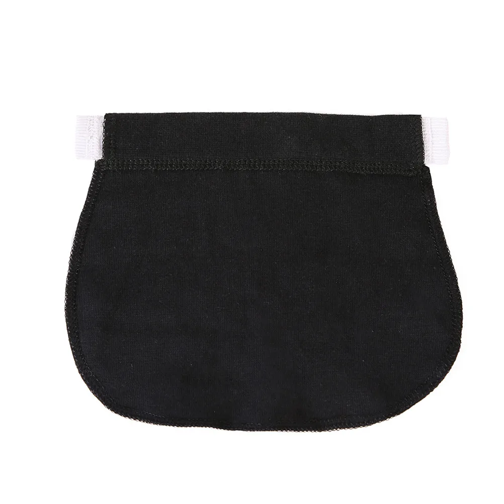 Maternity Pregnancy Waistband Belt ADJUSTABLE Elastic Waist Extender Pants - Цвет: black