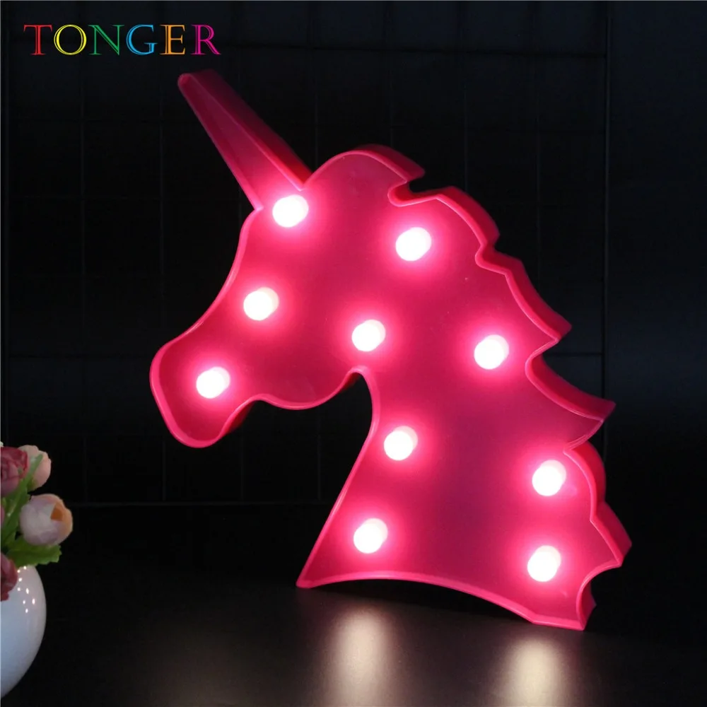 Светодиодный ночник TONGER 3D настенный светильник с единорогом моделированием