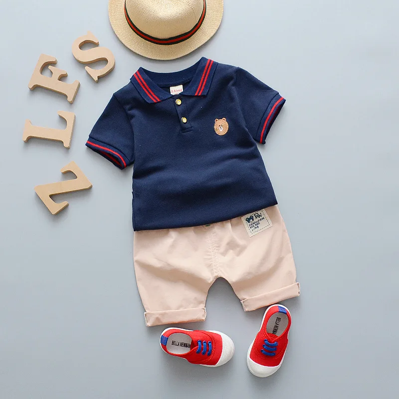 Boys Summer Clothes Sets Toddler Baby T-shirt+Pant 2pcs Kids Outfit Tracksuit For 1 2 3 4 5 Years Boys Costume Children Clothing