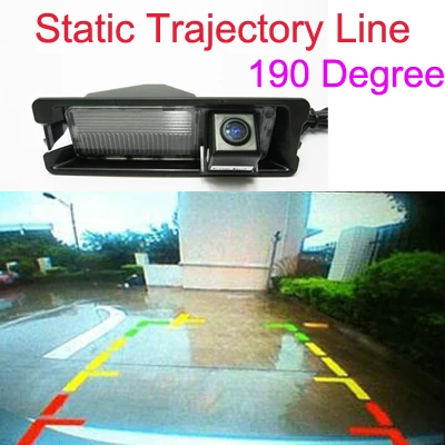 CCD HD камера ночного видения заднего вида для Nissan March Renault Logan Renault Sandero W парковочная камера - Название цвета: Static 190 degree