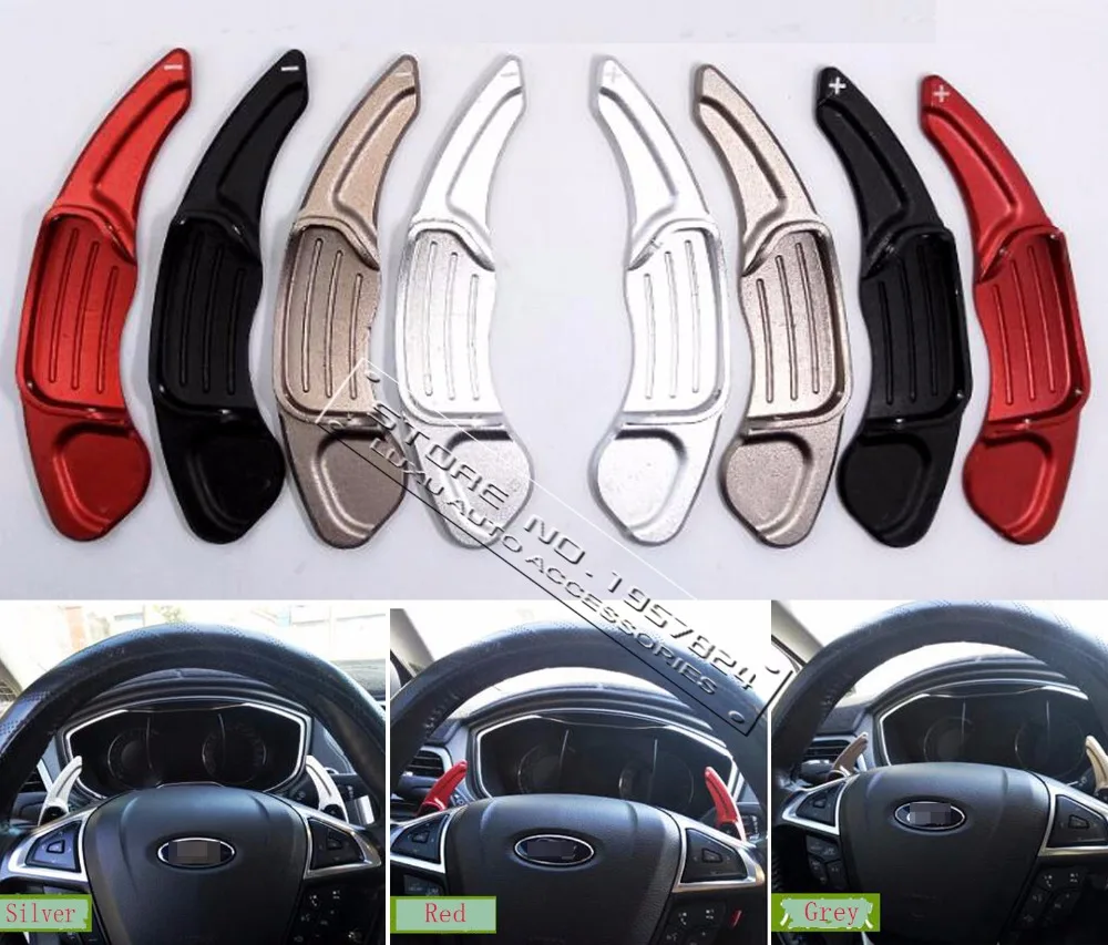 

DEE Car Accessories Aluminium steering wheel DSG paddle shifters for Ford Mondeo Explore 2013-2016 Paddle Gearbox stickers