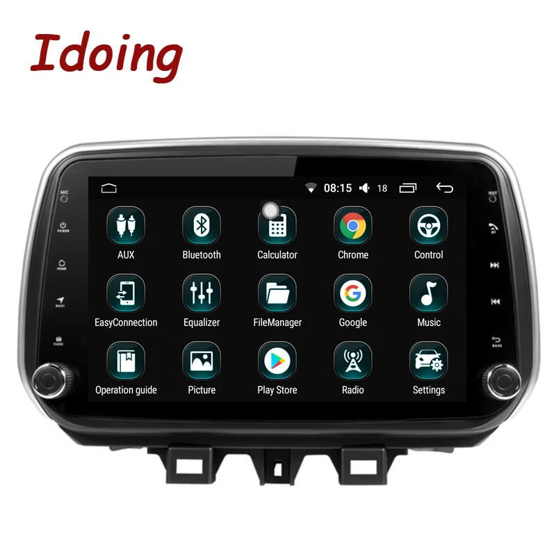 Discount Idoing 10.2"4G+64G 2.5D IPS 8 Core Car Android8.0 Radio Player Fit Hyundai Tucson/ ix35 2018 Built-in GPS Navigation and GLONASS 2