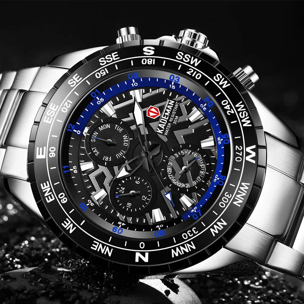 

2019 Luxury Mens Sport Watch Waterproof Full Steel Military Wristwatch TOP Brand Quartz Watch Fashion Business Relogio Masculino