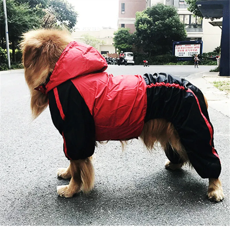 

Big Dog Raincoat Waterproof Clothing for Dog Pet Raincoat Jumpsuit Golden Retriever Border Collie Rain Jacket Pet Rainwear