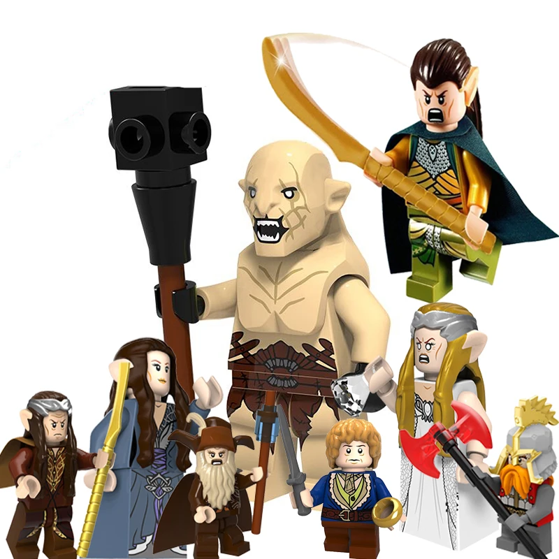 

Hot Lord of the rings Harri PotterE Legoinglys figurines Gandalf Frodo Elrond Balin building blocks models toys for kid H