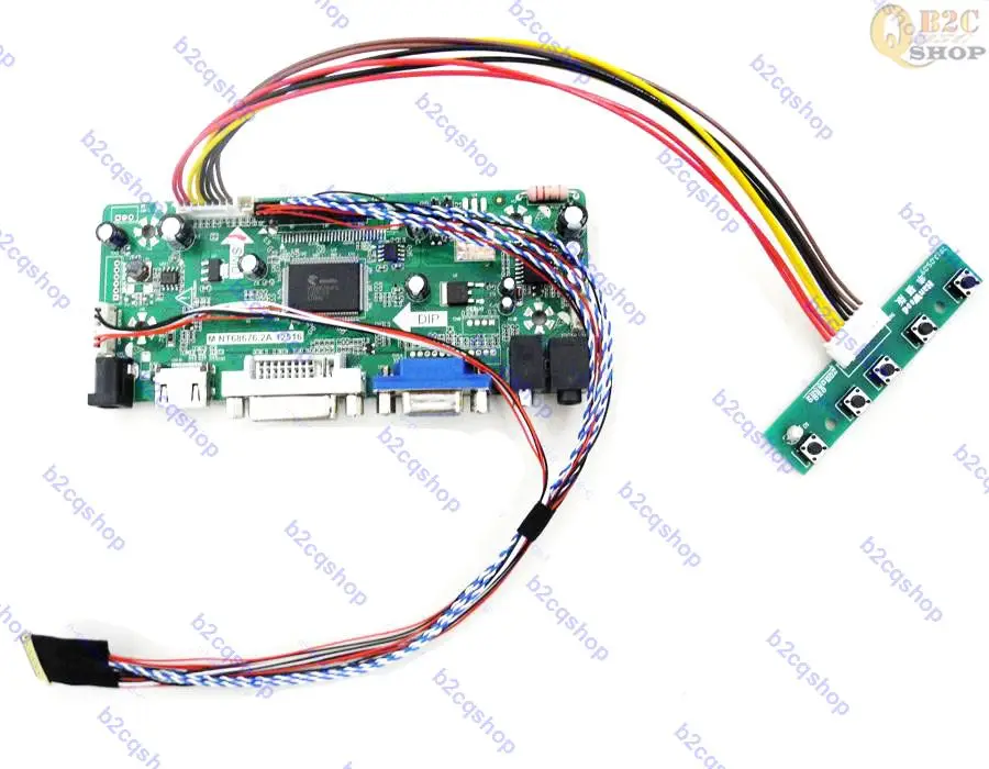 

HDMI+DVI+VGA LCD Controller Driver Monitor Kit for LP156WH4(TL)(N2) LP156WH4-TLN2 LED Panel 1366X768